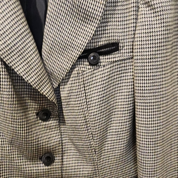 Harve Benard 100% wool Houndstooth black size 10 NWT - Picture 3 of 10